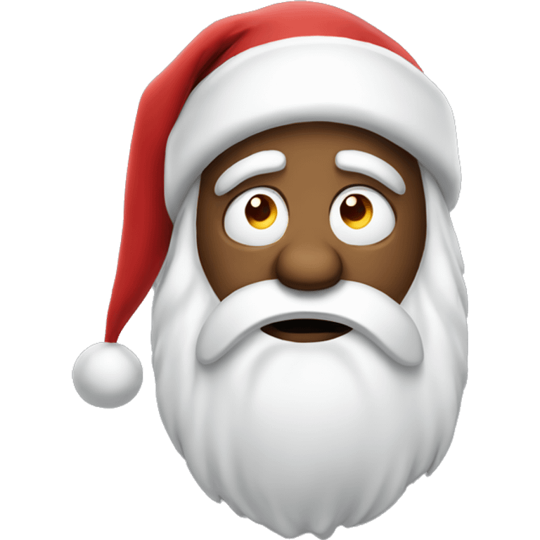 Santa crying scared emoji