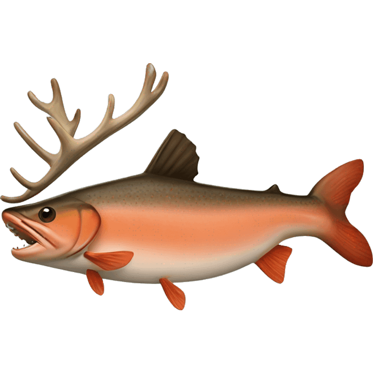 salmon with moose antlers emoji