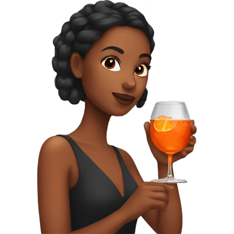 girls drinking aperol emoji