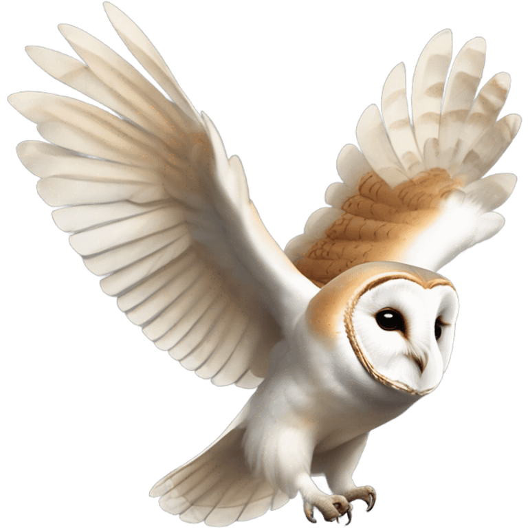 Barn owl flapping its wings emoji