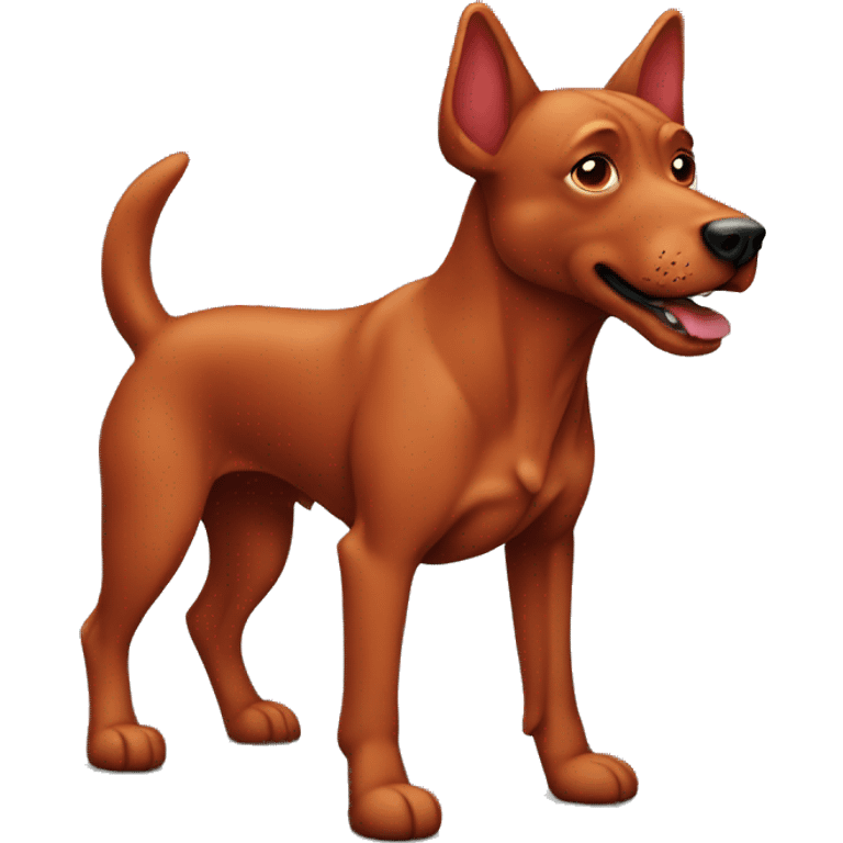 solid red dog with pointed ears emoji