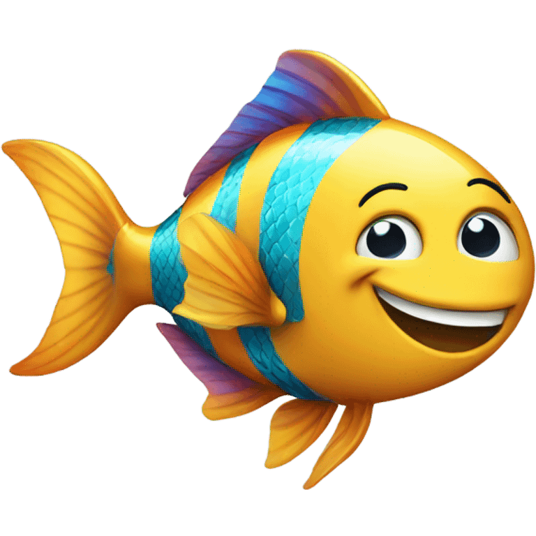 Happy fish emoji