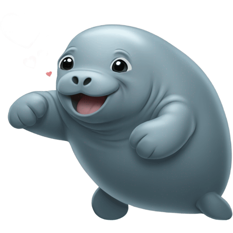 Manatee hitting love drive emoji