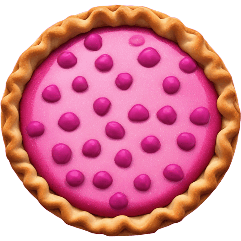 Hot pink pie with glitter  emoji