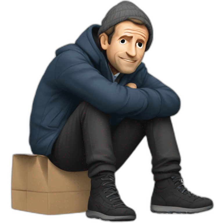 Homeless-macron emoji