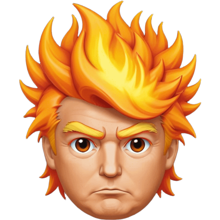 Donald Trump Flame hair emoji