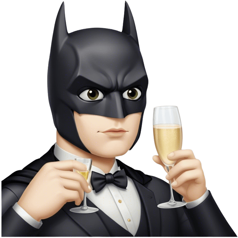 Batman drinking champagne  emoji