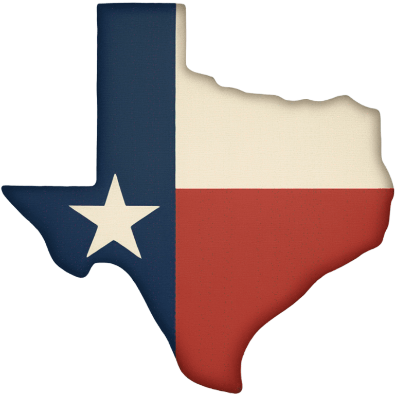 texas flag in the shape of texas emoji