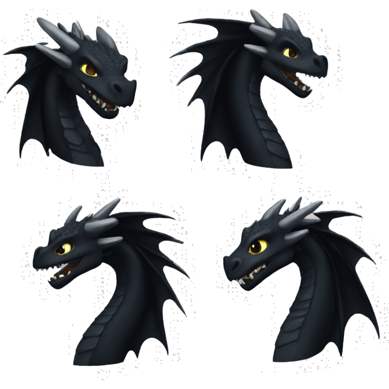 black dragon like night fury emoji