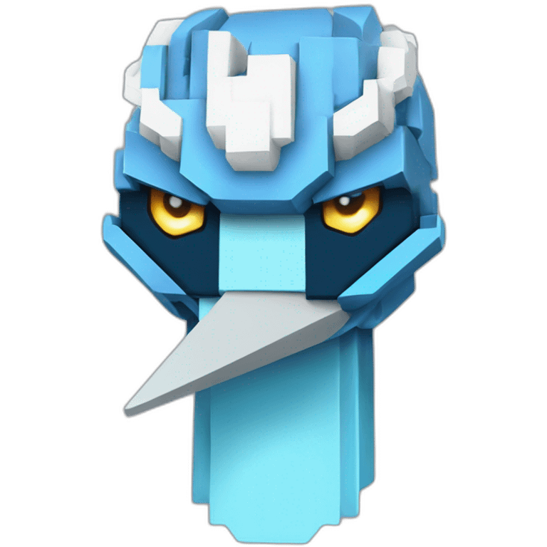 Minecraft Articuno Cyberpunk Head emoji