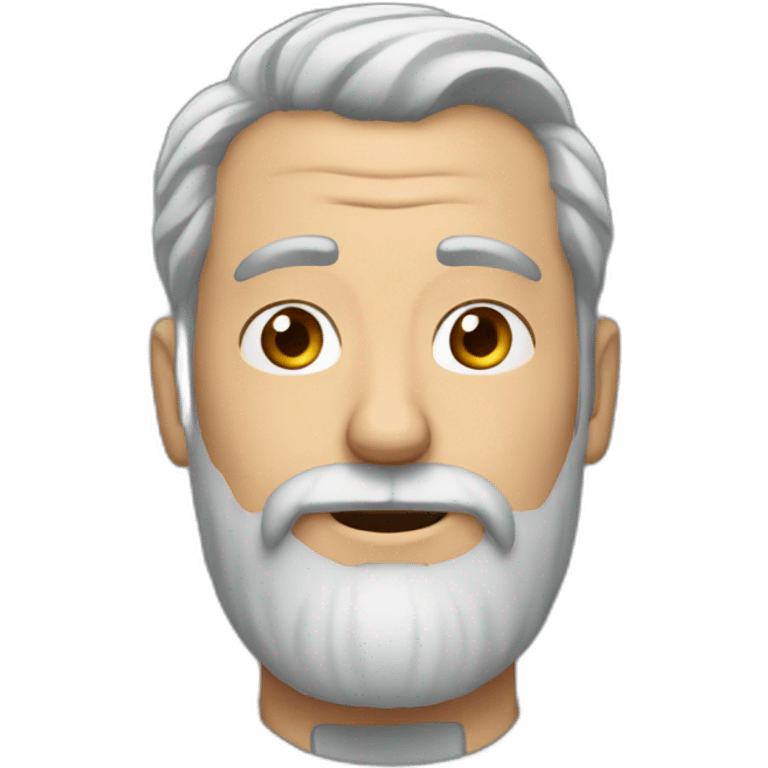 man-hair-gray-beard-gray emoji