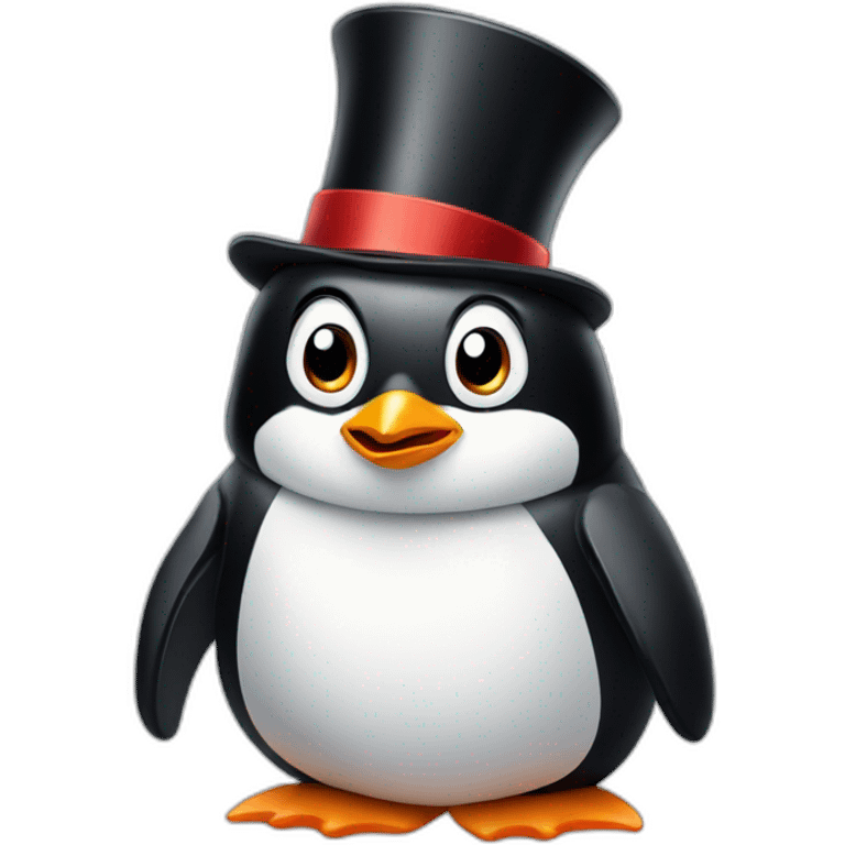 penguin with top hat emoji