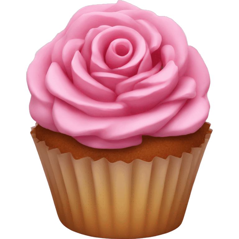 Rose cupcake emoji