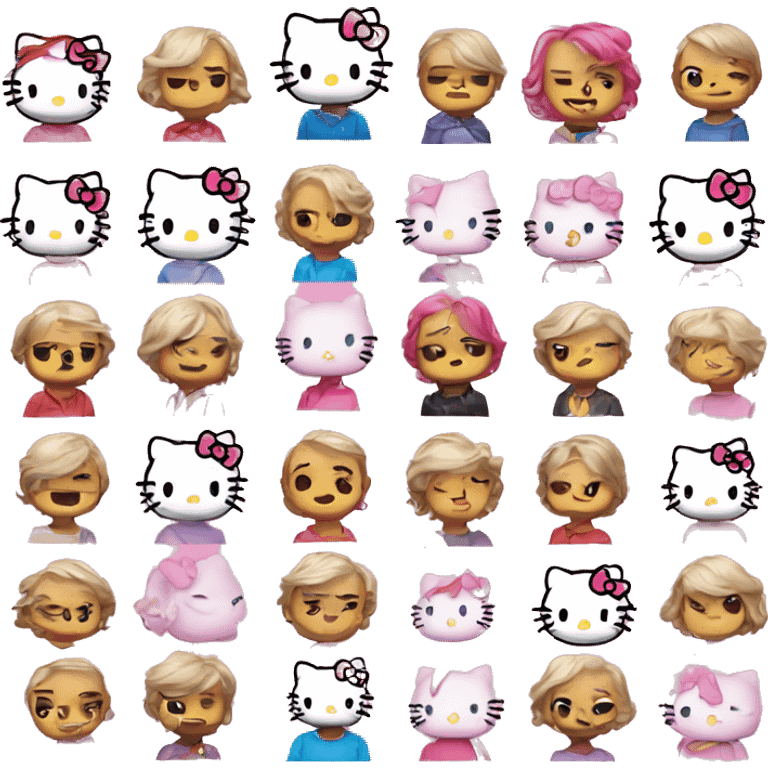 hello kitty emotions  emoji