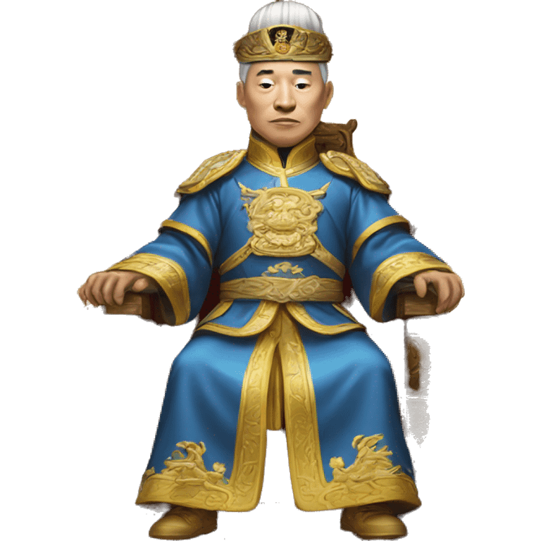 Chinese emperor on a throne  emoji