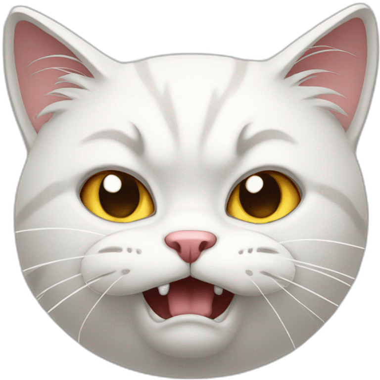 white angry cat emoji