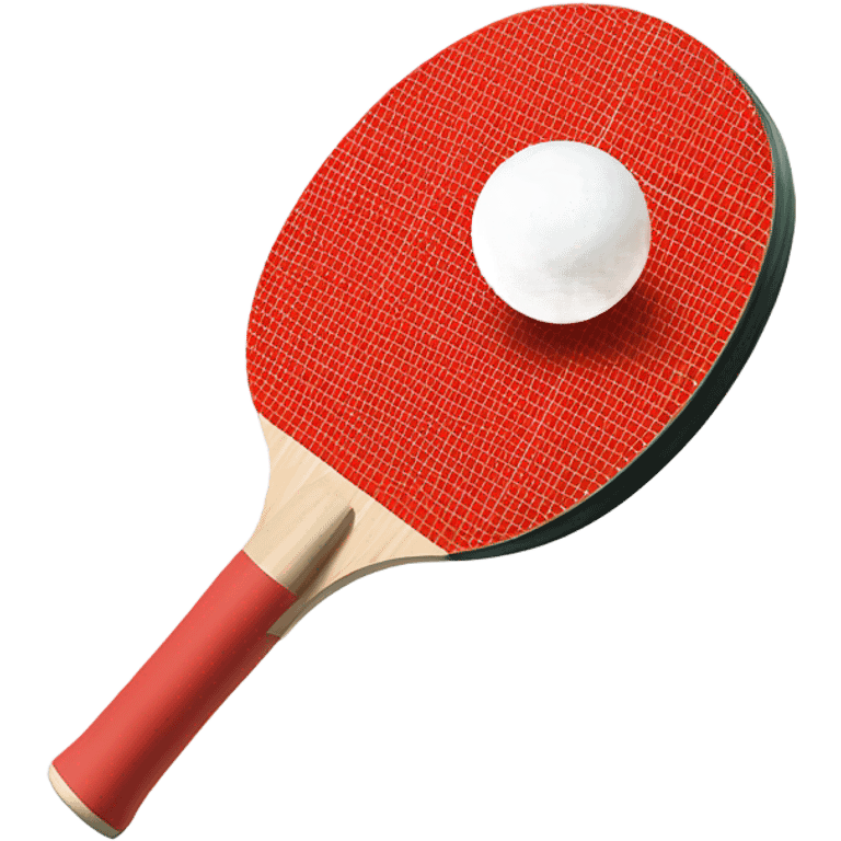 red table tennis bat and ball emoji