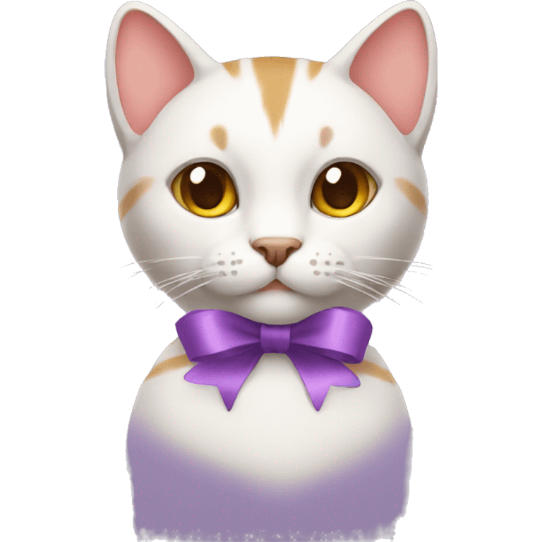 Cat with ribbon on head  emoji