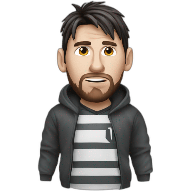 Lionel Messi deguise as a Robber emoji