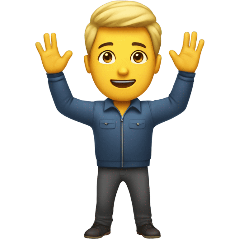 Person with both hands up emoji