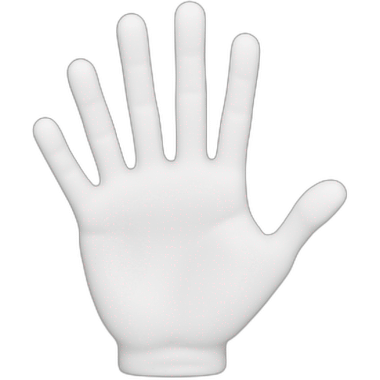 hand stop neon white color emoji