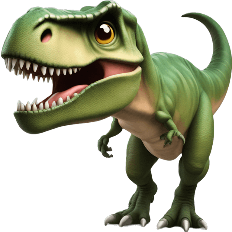 Un T-rex avec un platre sur un des bras emoji