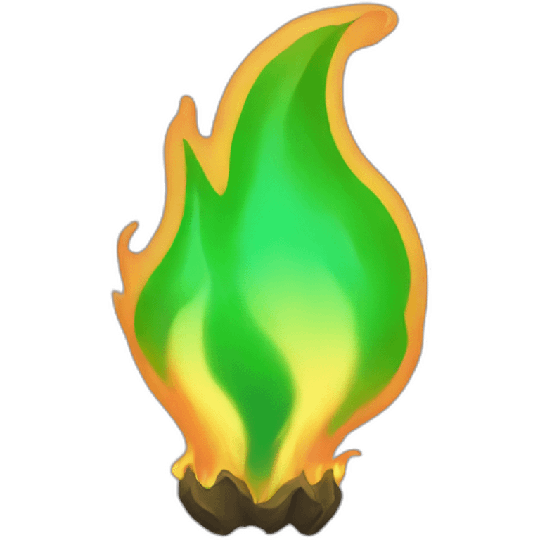 green fire emoji