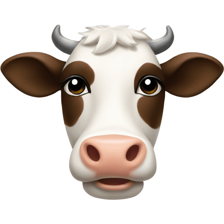 Cuddly stuffed dairy cow emoji