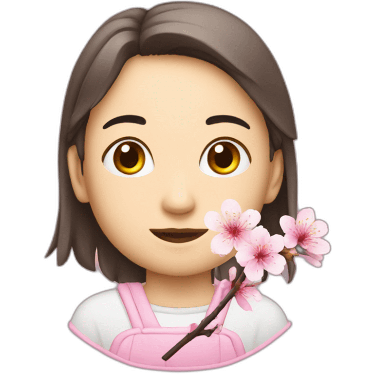 Sakura avec une tête de poubelle emoji