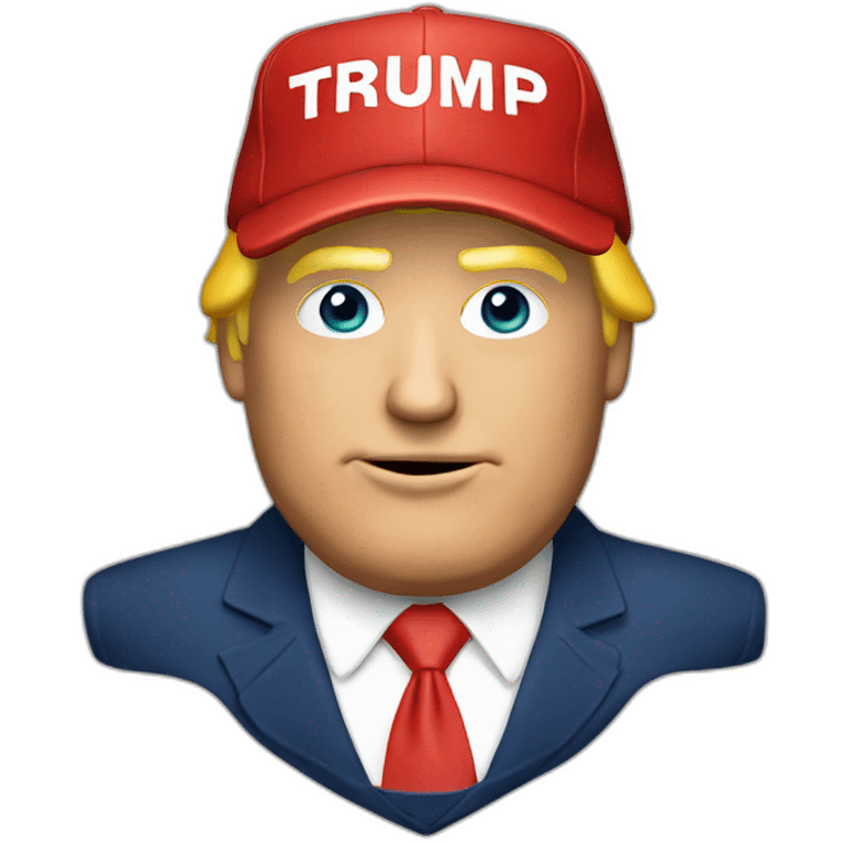 Trump with cap emoji