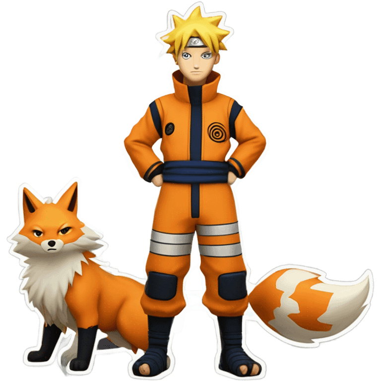 Naruto with kurama emoji