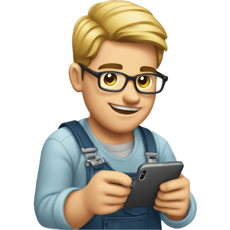 a young guy master repairing iPhones emoji