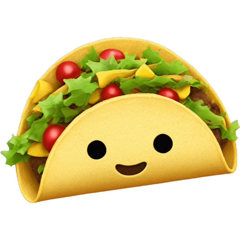 Taco in Christmas colors emoji