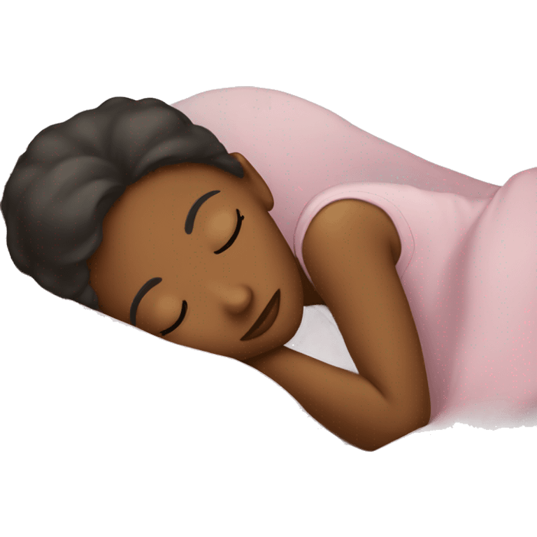 A girl sleeping on the bed  emoji