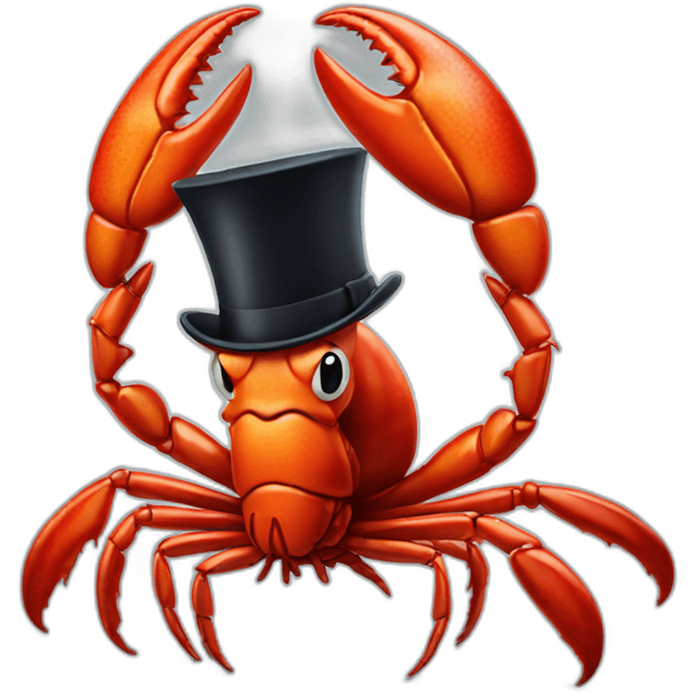 lobster with a top hat emoji