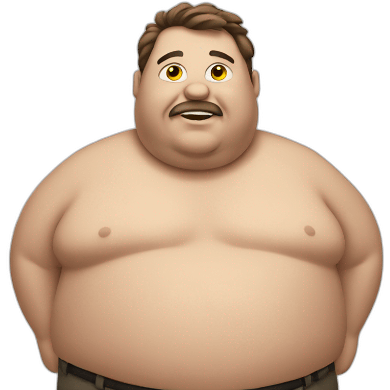 fat guy emoji