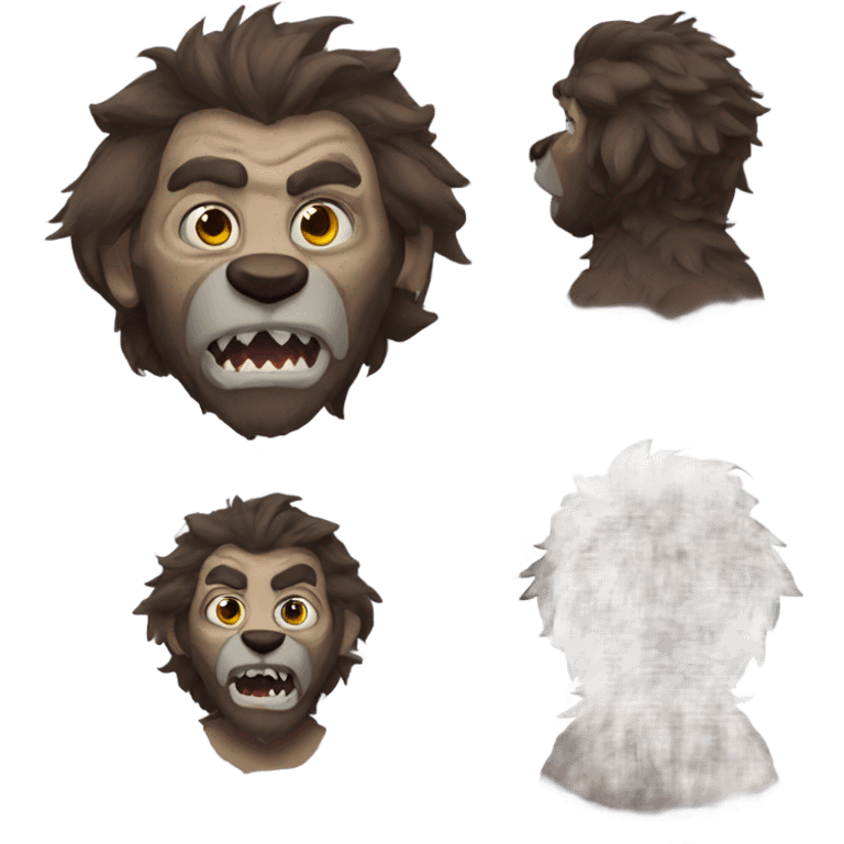 Werewolf morphing  emoji