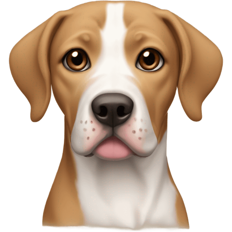 Beagle lab Pitbull tan and brown and black  emoji