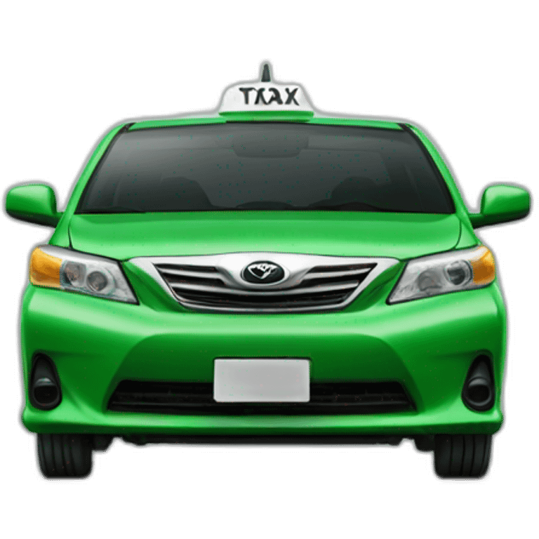 green toyota taxi car emoji