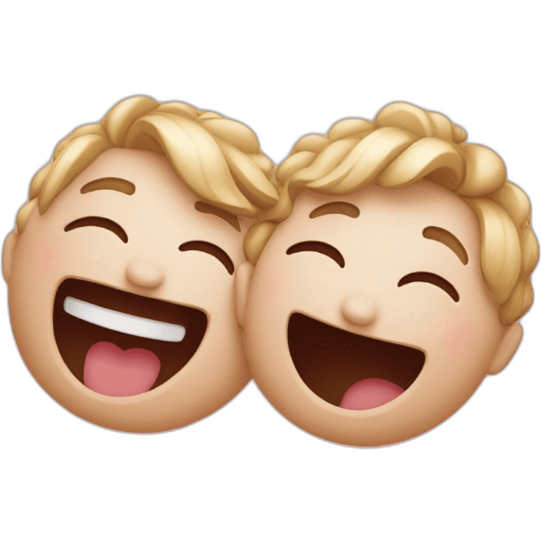 laughing couple hearts emoji