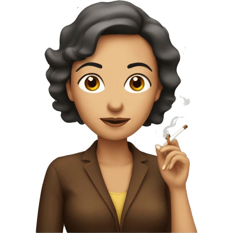 woman smoking a brown cigarette  emoji