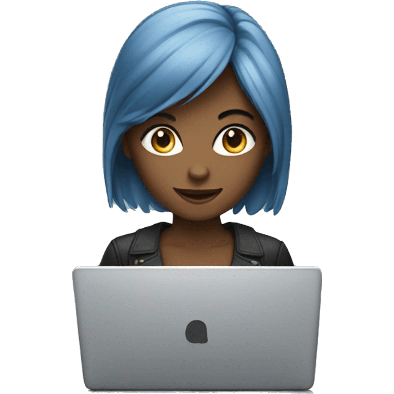 Girl on laptop emoji