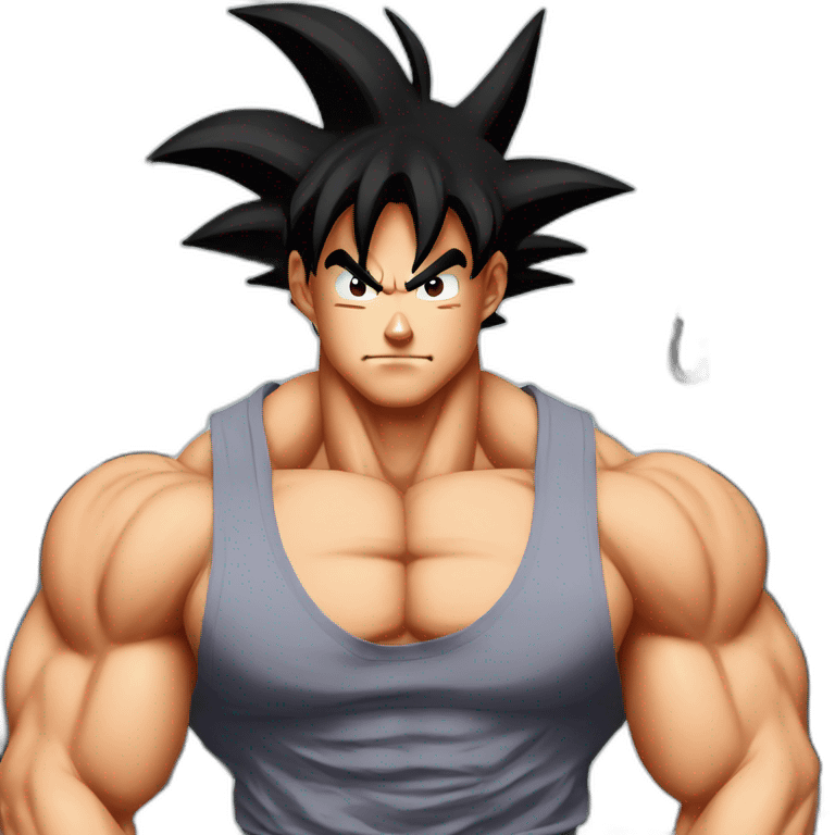 Goku at gym emoji