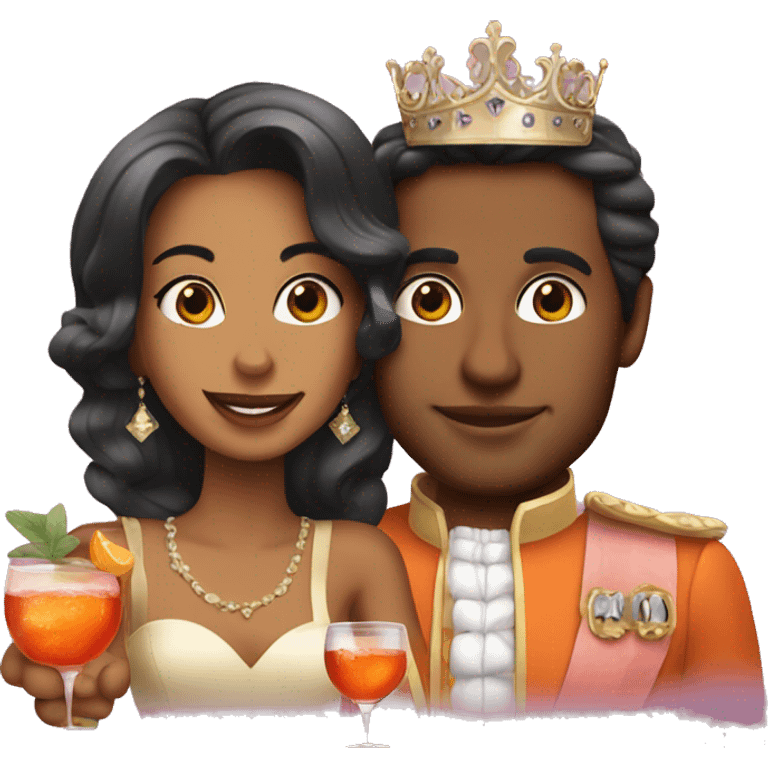 prince and princess drinking aperol emoji