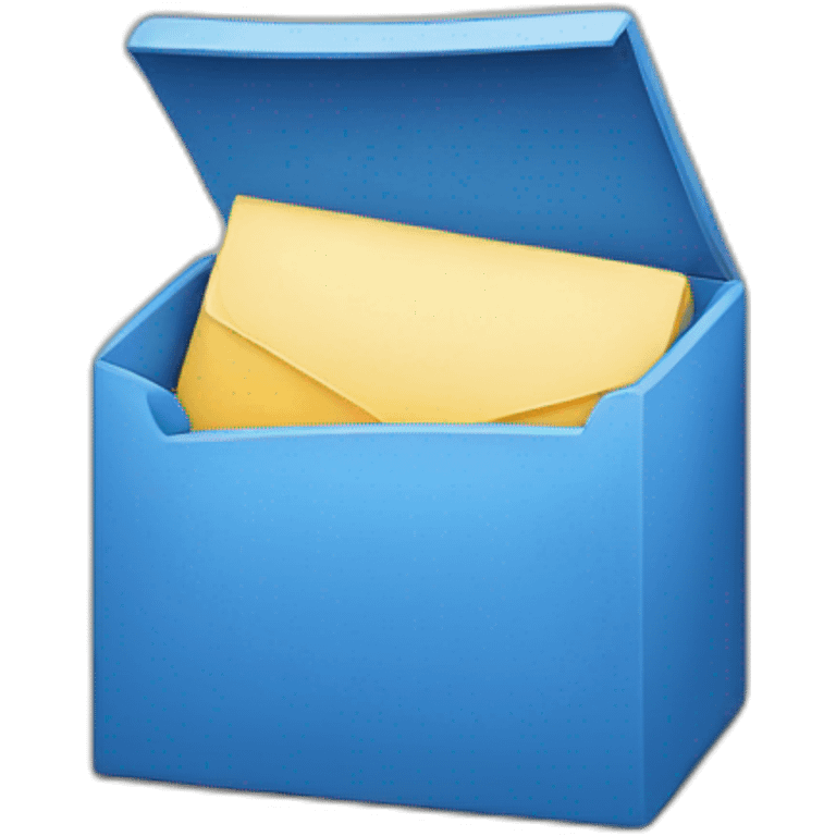 Blue inbox emoji