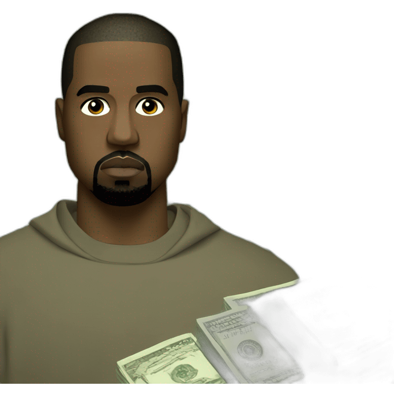 kanye west with money emoji