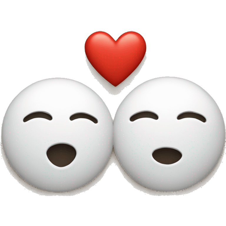 Wit mini heart joining together  emoji