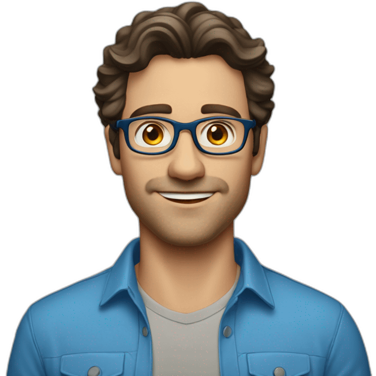 Handsome-Caucasian-Dad-dark-brown-wavy-hair-blue-eyes-glasses emoji