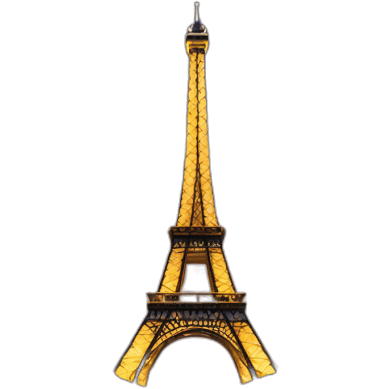 Eiffel Tower lit up at night emoji