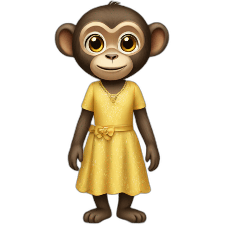 monkey in a dress emoji